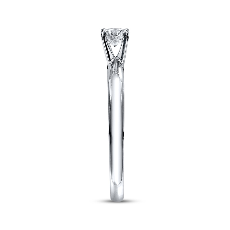 Main Image 3 of Previously Owned The Leo Diamond Solitaire 1/3 ct tw Round-cut 14K White Gold Ring
