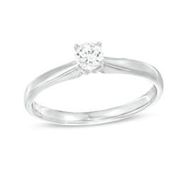 Previously Owned Diamond Solitaire Ring 1/4 carat Round-cut 14K White Gold (I/I2)