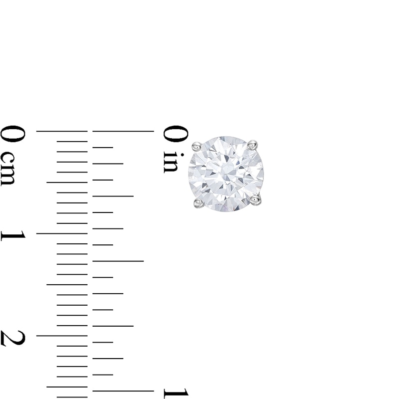 Main Image 4 of Previously Owned Diamond Solitaire Earrings 1/2 ct tw Round-cut 14K Yellow Gold (I/I2)