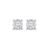 Thumbnail Image 2 of Previously Owned Radiant Reflections Solitaire Diamond Earrings 1 ct tw 10K White Gold (J/I3)