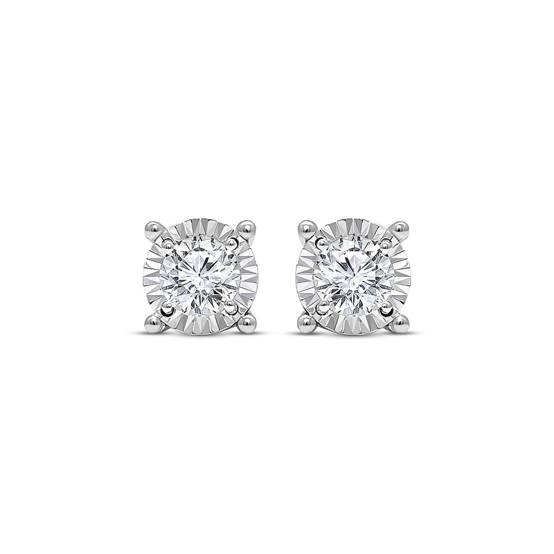 Main Image 2 of Previously Owned Radiant Reflections Solitaire Diamond Earrings 1 ct tw 10K White Gold (J/I3)