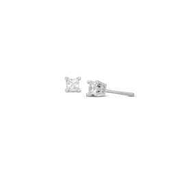 Previously Owned Certified Diamond Solitaire Earrings 1/4 ct tw Princess-cut 14K White Gold (J/I1)