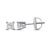 Thumbnail Image 1 of Previously Owned Certified Diamond Princess-cut Solitaire Earrings 1/2 ct tw 14K White Gold