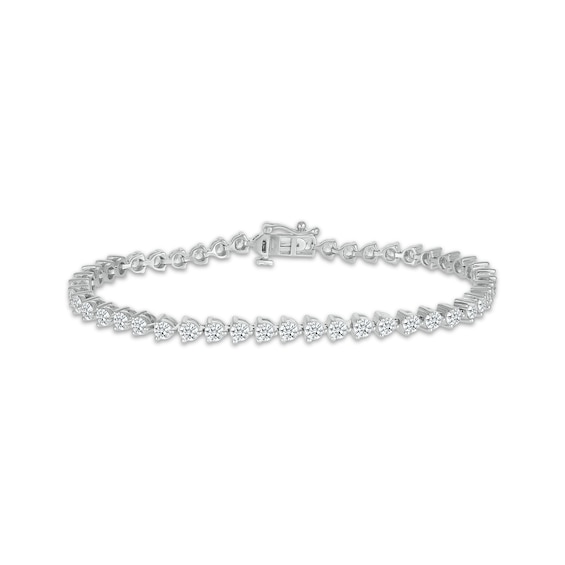 Previously Owned KAY Lab-Grown Diamonds Line Bracelet 4 ct tw 14K White Gold 7.25"