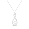 Thumbnail Image 1 of Previously Owned Unstoppable Love Lab-Grown Diamond Twist Frame Necklace 1-1/4 ct tw 10K White Gold 19"