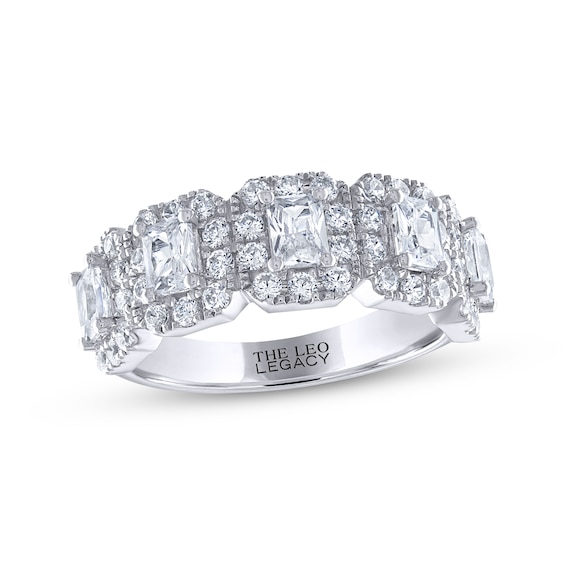 Previously Owned THE LEO Legacy Lab-Grown Diamond Emerald-Cut Anniversary Band 2 ct tw 14K White Gold