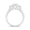 Thumbnail Image 2 of Previously Owned Lab-Grown Diamonds Emerald-Cut Three-Stone Engagement Ring 2 ct tw 14K White Gold