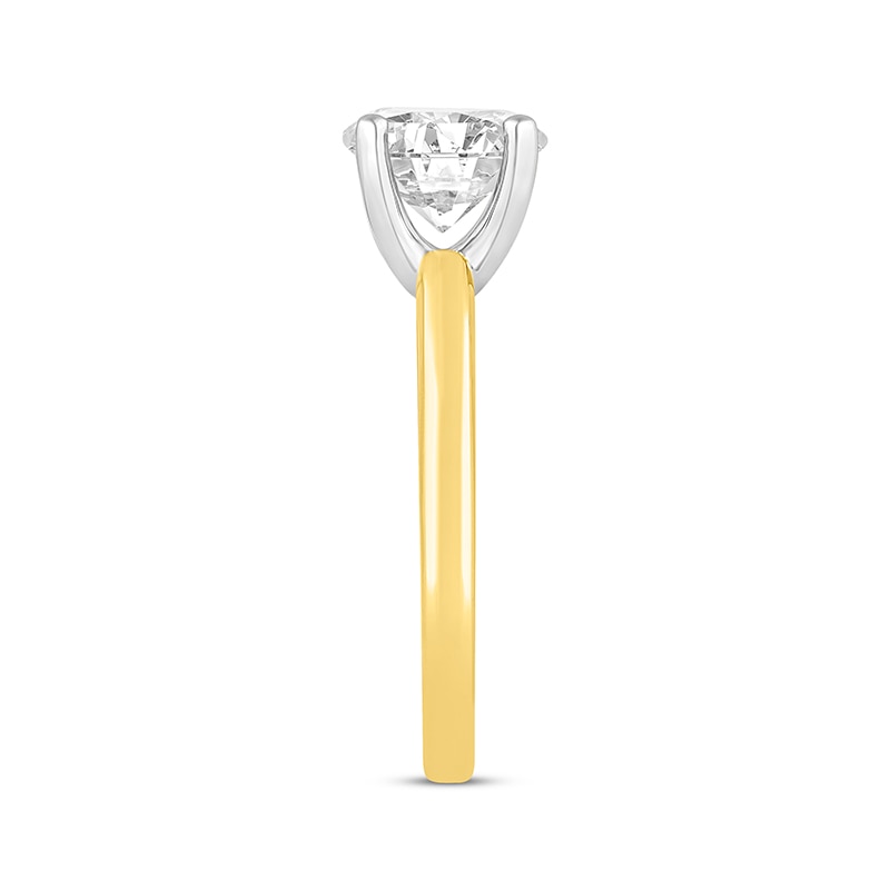 Main Image 2 of Previously Owned Lab-Grown Diamonds Round-Cut Solitaire Engagement Ring 2 ct tw 14K Yellow Gold (F/SI2)