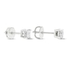 Thumbnail Image 4 of Previously Owned KAY Lab-Grown Diamonds Princess-Cut Solitaire Stud Earrings 1/2 ct tw 14K White Gold (F/SI2)