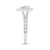 Thumbnail Image 2 of Previously Owned Lab-Grown Diamonds Pear-Shaped Halo Engagement Ring 1 ct tw 14K White Gold