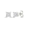 Thumbnail Image 1 of Previously Owned KAY Lab-Grown Diamonds Princess-Cut Solitaire Stud Earrings 1 ct tw 14K White Gold (F/SI2)