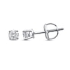Thumbnail Image 1 of Previously Owned Certified Diamond Round-cut Solitaire Earrings 1/2 ct tw 14K White Gold