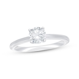 Previously Owned Lab-Grown Diamonds Solitaire Engagement Ring 3/4 ct tw Round-Cut 14K White Gold (F/SI2)