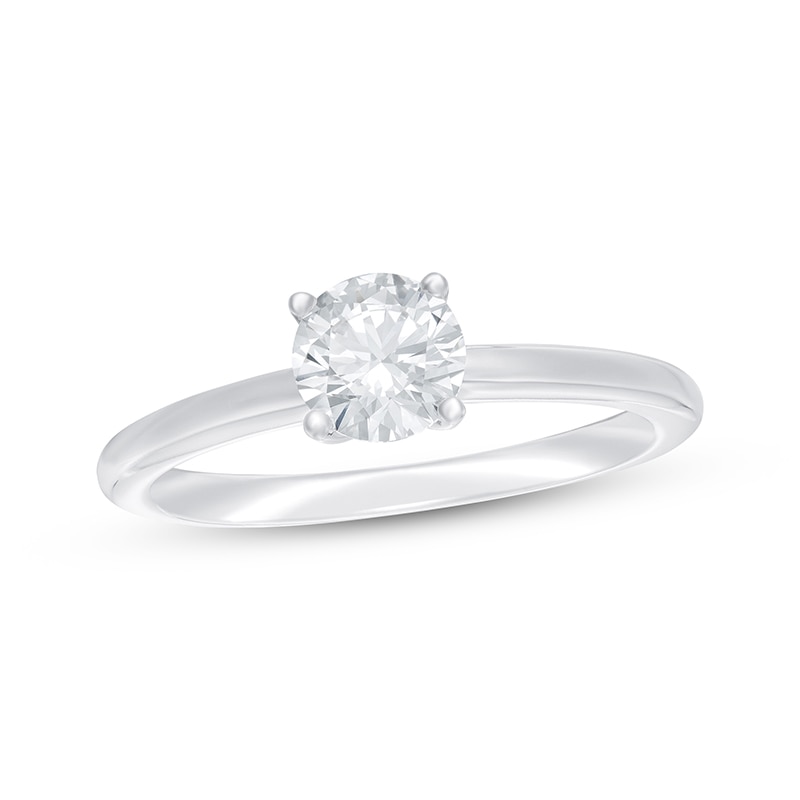Main Image 1 of Previously Owned Lab-Grown Diamonds Solitaire Engagement Ring 3/4 ct tw Round-Cut 14K White Gold (F/SI2)