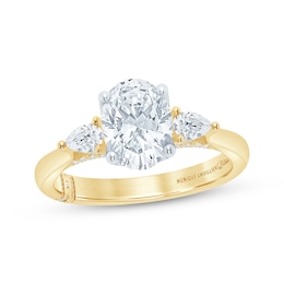 Previously Owned Monique Lhuillier Bliss Oval-Cut Lab-Grown Diamond Engagement Ring 2-3/8 ct tw 18K Two-Tone Gold