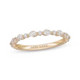 Previously Owned Neil Lane Premiere Pear-Shaped & Round-Cut Diamond Anniversary Band 5/8 ct tw 14K Yellow Gold