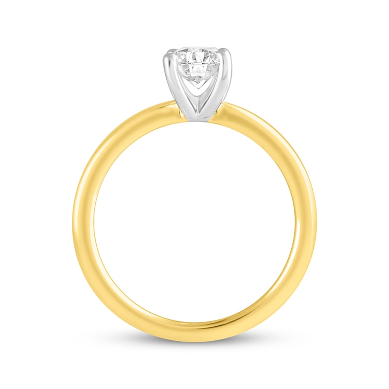Main Image 3 of Previously Owned Lab-Grown Diamonds Oval-Cut Solitaire Engagement Ring 1 ct tw 14K Yellow Gold (F/VS2)