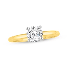 Previously Owned Lab-Grown Diamonds Round-Cut Solitaire Engagement Ring 1 ct tw 14K Yellow Gold (F/VS2)