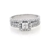 Thumbnail Image 1 of Previously Owned Diamond Bridal Set 3/4 ct tw Princess-cut 14K White Gold Size 6