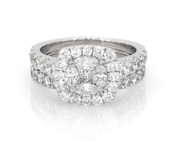 Previously Owned Neil Lane Multi-Diamond Bridal Set 2 ct tw 14K White Gold Size 6.75