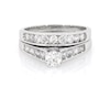 Thumbnail Image 1 of Previously Owned Round-Cut Diamond Bridal Set 1-3/8 ct tw 14K White Gold Size 10.25