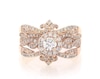 Thumbnail Image 1 of Previously Owned Round-Cut Diamond Halo Bridal Set 1-3/8 ct tw 14K Rose Gold Size 10.75