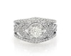 Thumbnail Image 1 of Previously Owned Round-Cut Diamond Soldered Bridal Set 1-1/5 ct tw 14K White Gold Size 5.25