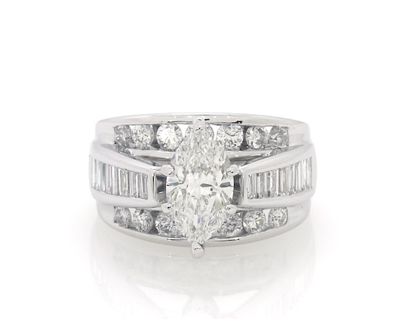 Previously Owned Marquise-Cut Diamond Engagement Ring 2-3/8 ct tw 14K White Gold Size 5