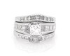 Thumbnail Image 1 of Previously Owned Princess-Cut Diamond Bridal Set 2-3/4 ct tw 14K White Gold Size 6