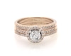 Thumbnail Image 1 of Previously Owned Round-Cut Diamond Halo Bridal Set 3/4 ct tw 14K Two-Tone Gold Size 6.75