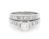 Thumbnail Image 1 of Previously Owned Princess-Cut Diamond Bridal Set 1-7/8 ct tw 14K White Gold Size 6.75
