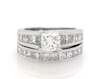 Thumbnail Image 1 of Previously Owned Princess-Cut Diamond Bridal Set 2-7/8 ct tw 14K White Gold Size 5.25