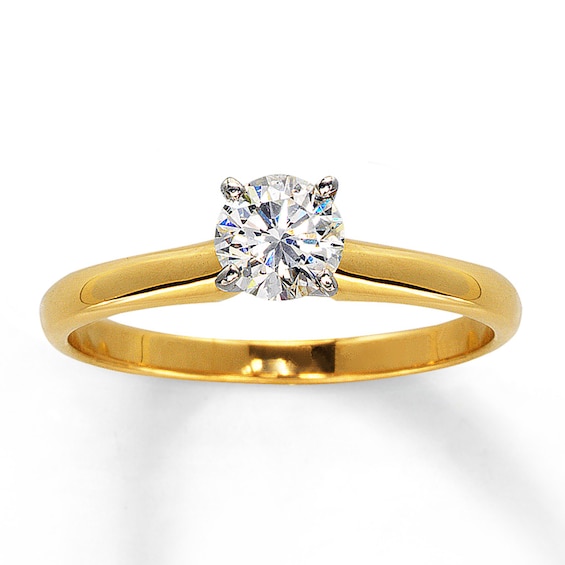 Previously Owned Diamond Solitaire Ring 1/2ct tw 14K Yellow Gold