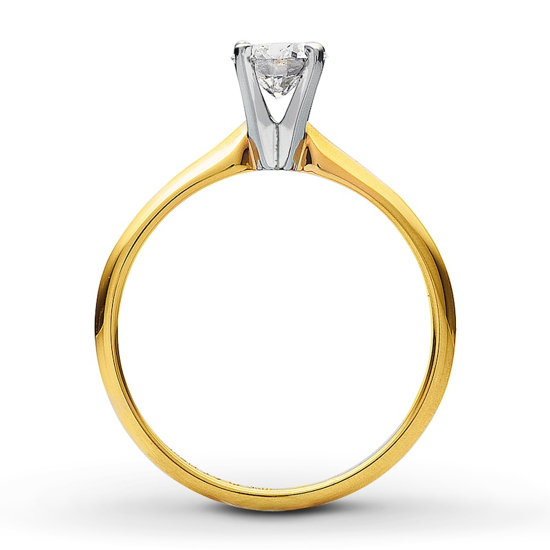 Main Image 2 of Previously Owned Diamond Solitaire Ring 1/2ct tw 14K Yellow Gold