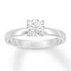Thumbnail Image 1 of Previously Owned Certified Diamond Solitaire 3/4 Carat Round-cut 14K White Gold (I/SI2)