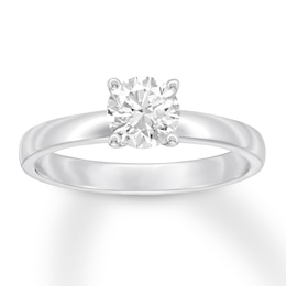 Previously Owned Certified Diamond Solitaire 3/4 Carat Round-cut 14K White Gold (I/SI2)