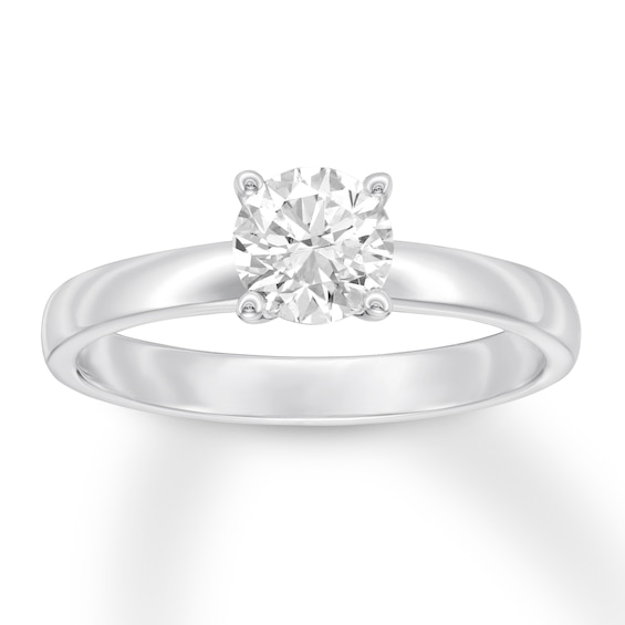 Previously Owned Certified Diamond Solitaire 3/4 Carat Round-cut 14K White Gold (I/SI2)