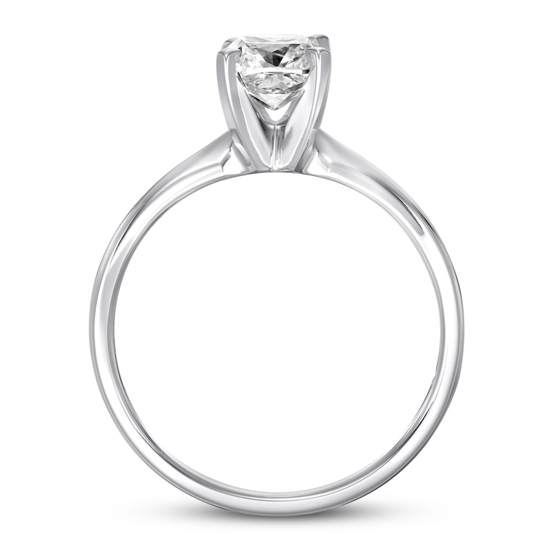 Main Image 2 of Previously Owned Certified Diamond Solitaire 1 Carat Cushion-cut 14K White Gold (I/I1)