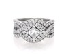 Thumbnail Image 1 of Previously Owned THE LEO Diamond Princess-Cut Bridal Set 1-1/2 ct tw 14K White Gold Size 6.75