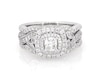 Thumbnail Image 1 of Previously Owned Neil Lane Cushion-Cut Diamond Double Halo Bridal Set 1-1/3 ct tw 14K White Gold Size 6/5