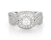 Thumbnail Image 1 of Previously Owned Neil Lane Round-Cut Diamond Double Halo Bridal Set 1 ct tw 14K White Gold Size 6