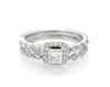 Thumbnail Image 1 of Previously Owned Neil Lane Princess-Cut Diamond Halo Bridal Set 7/8 ct tw 14K White Gold Size 5.25