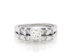 Thumbnail Image 1 of Previously Owned Princess-Cut Diamond Bridal Set 1-1/6 ct tw 14K White Gold Size 5.25