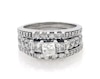 Thumbnail Image 1 of Previously Owned Princess-Cut Diamond Three-Stone Bridal Set 1-7/8 ct tw 10K White Gold Size 7
