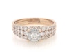 Thumbnail Image 1 of Previously Owned Round-Cut Diamond Halo Bridal Set 1-1/3 ct tw 14K Rose Gold Size 9