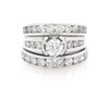 Thumbnail Image 1 of Previously Owned Round-Cut Diamond Bridal Set 2-3/8 ct tw 14K White Gold Size 7.5