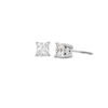 Thumbnail Image 1 of Previously Owned Diamond Solitaire Earrings 1 ct tw Princess-cut 14K White Gold (J/I2)