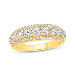 Previously Owned Lab-Grown Diamonds Graduated Anniversary Ring 1-1/4 ct tw 14K Yellow Gold