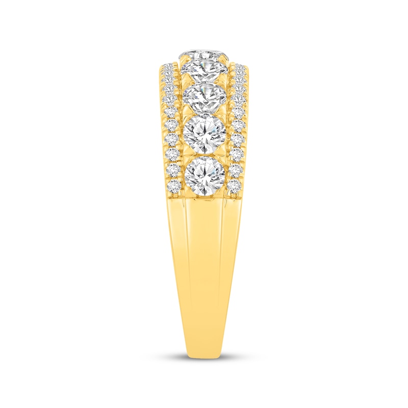 Main Image 2 of Previously Owned Lab-Grown Diamonds Graduated Anniversary Ring 1-1/4 ct tw 14K Yellow Gold