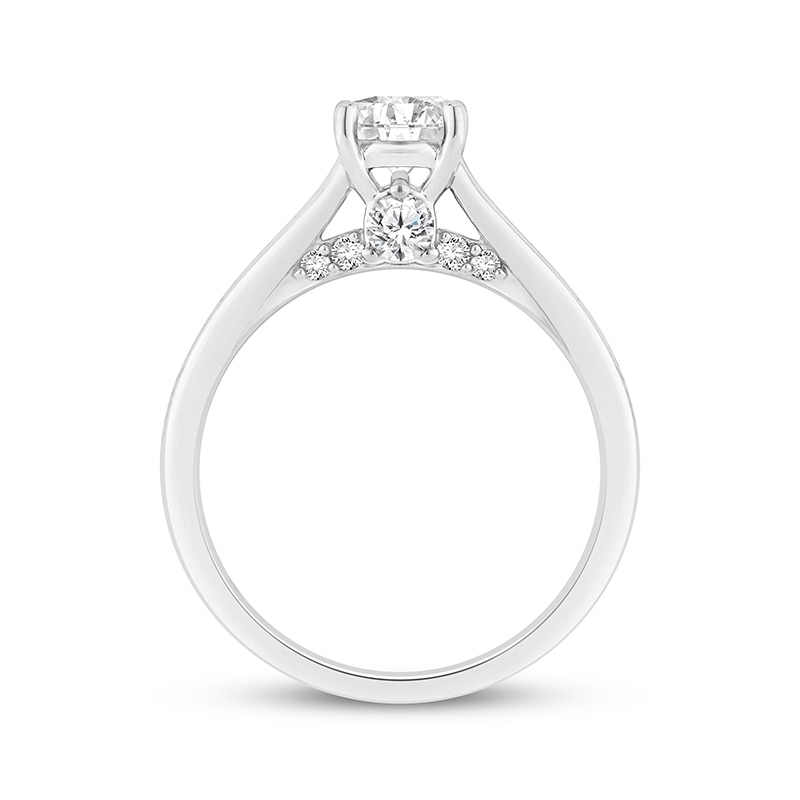 Main Image 2 of Previously Owned Round-Cut Diamond Solitaire Engagement Ring 1 ct tw 10K White Gold (I/I3)